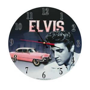 Elvis Presley Wall Clock E9035 pink Cadillac